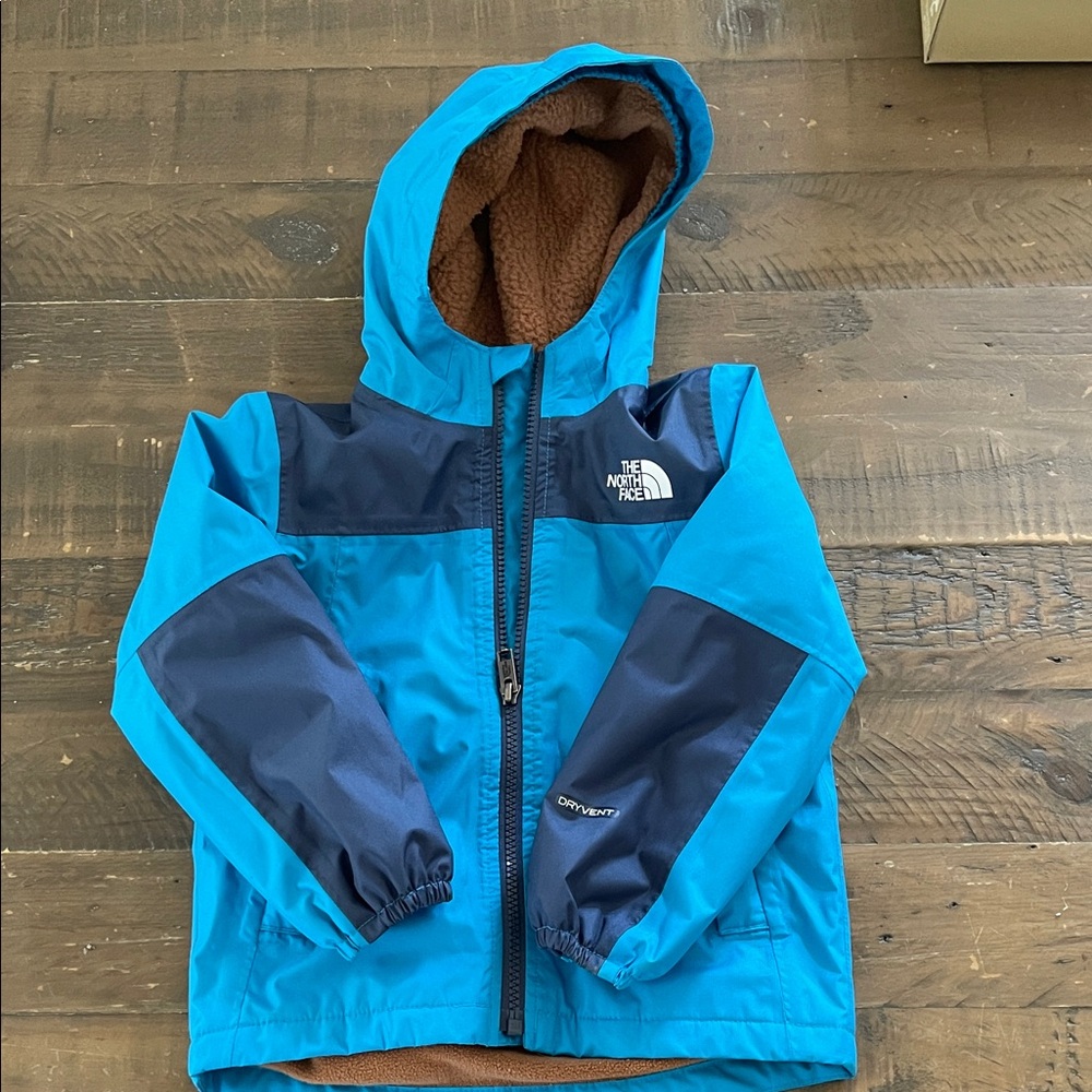 The North Face Teal and Navy Hooded Jacket